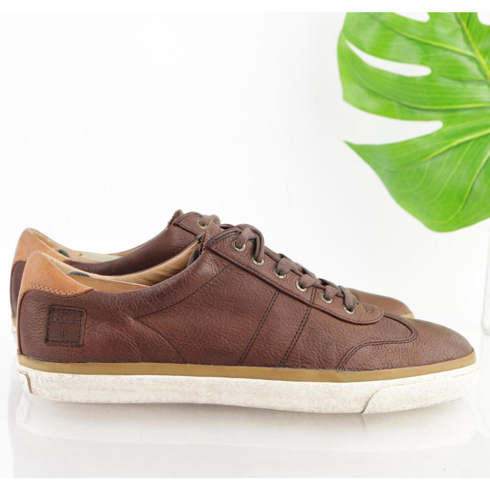 FRYE Mens Aaron Sneaker Size 11.5 Brown Leather Casual Shoes Low Lace Up Trainer - Picture 14 of 14